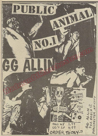 GG Allin ad