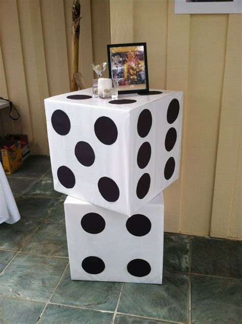 Giant Dice for Casino/Bond party make with cardboard Giant Dice for Casino/Bond party make with cardboard