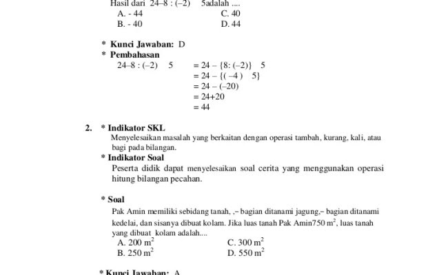 Contoh Soal Tpa Sma Kawasan Surabaya