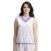 Clovia Women's Pyjama Set (LS0105R18-M_White_Medium)