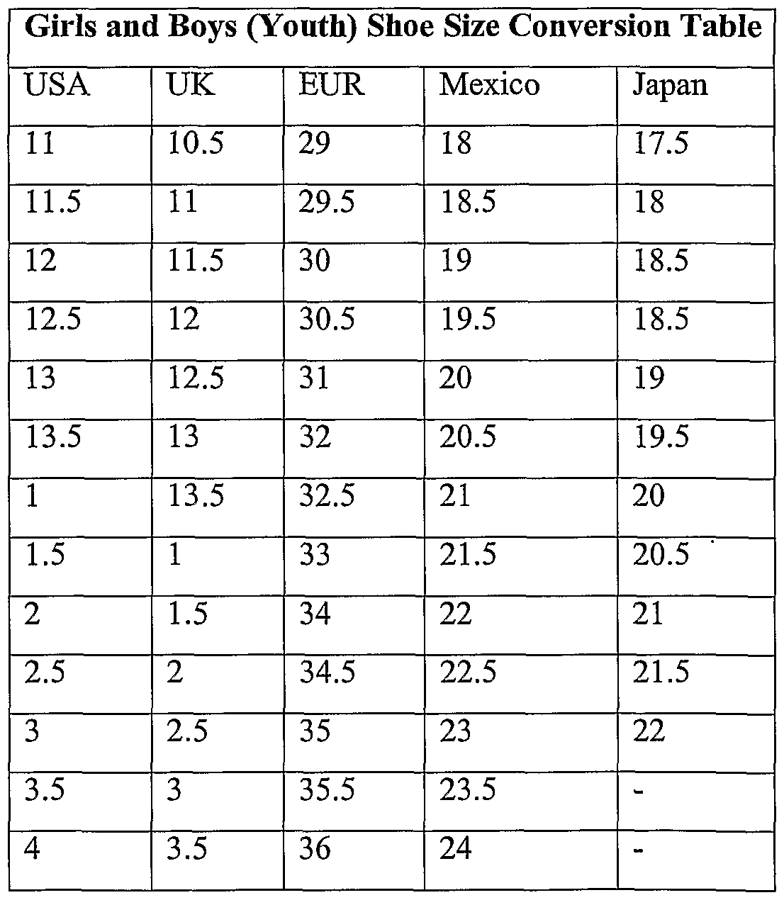 20 Awesome Shoe Size Chart Mexico To Usa