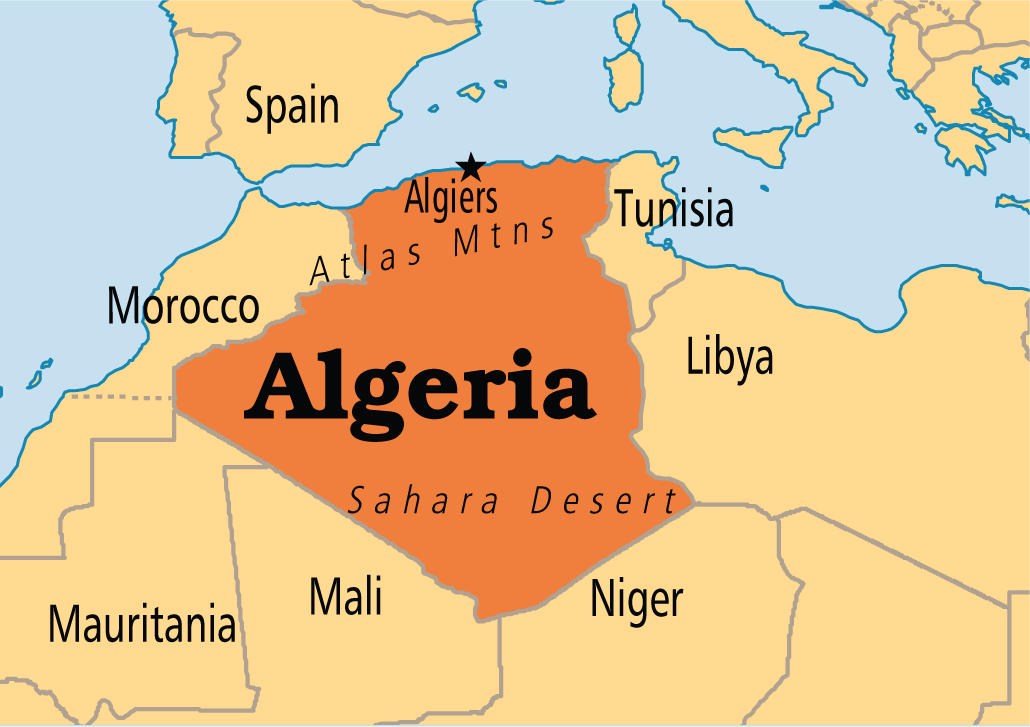 Risultati immagini per algeria confini