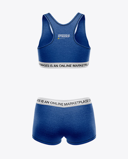 Download Free Melange Women`s Underwear Kit - Back View (PSD)