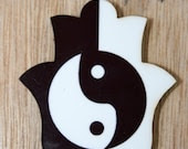 Ying & Yang  printed  Hamsa magnet - galit64