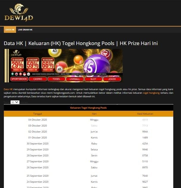 Data hk 6d harian 2010