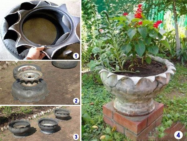 reciclado creativo de neumaticos