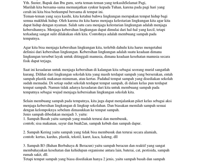 Teks Pidato Bumi Warisan Kita