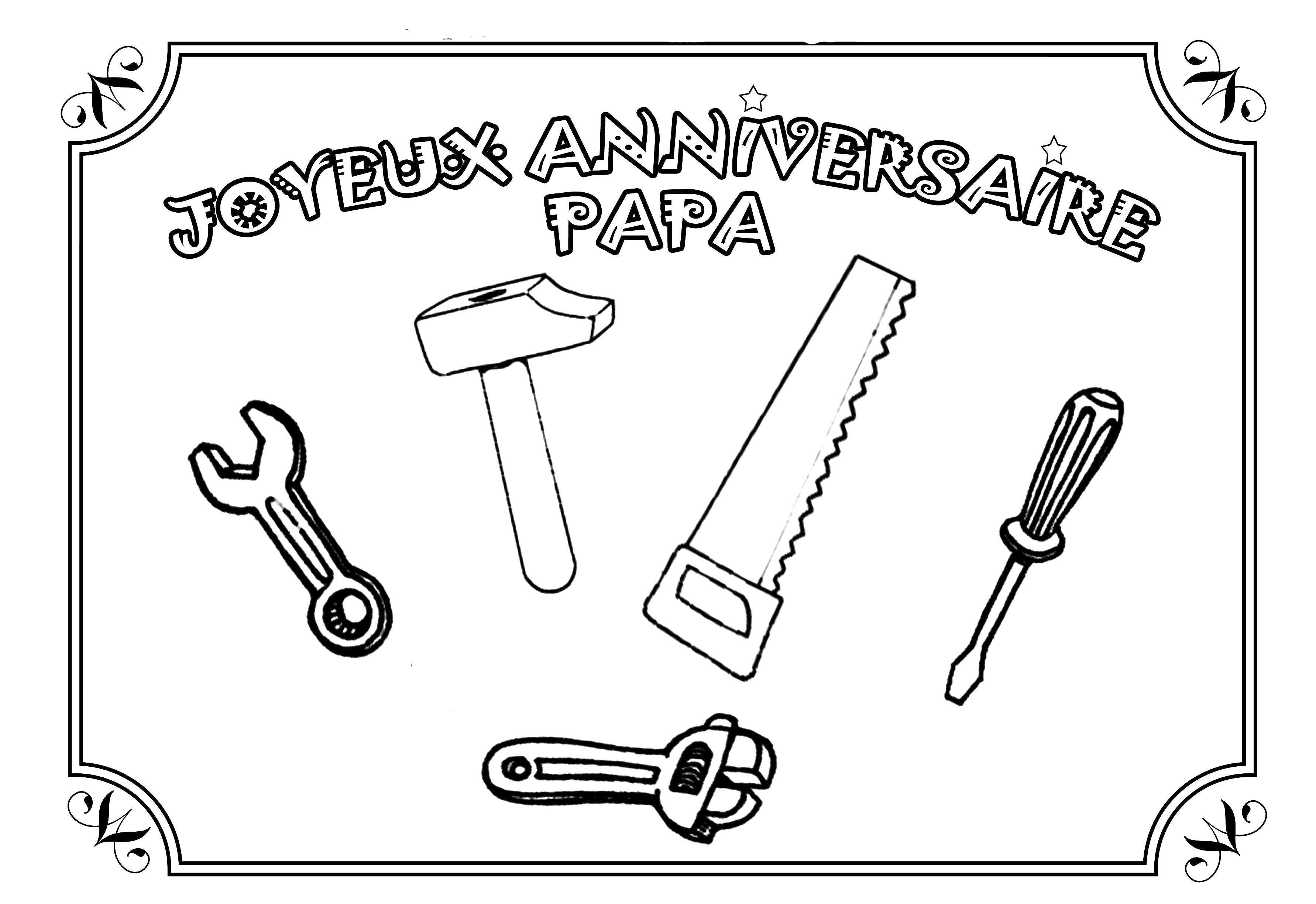 10 Coloriage Anniversaire Papa 40 Ans  Des Milliers de Coloriage