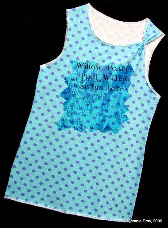 Willow's Blue Dotty Tank With Gathered strap