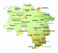 Topographische Karte Niedersachsen | Karte