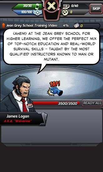 Screenshots of the X-Men: Battle of the Atom for Android tablet, phone.