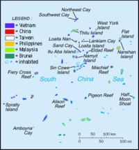 Map of the Spratly Islands