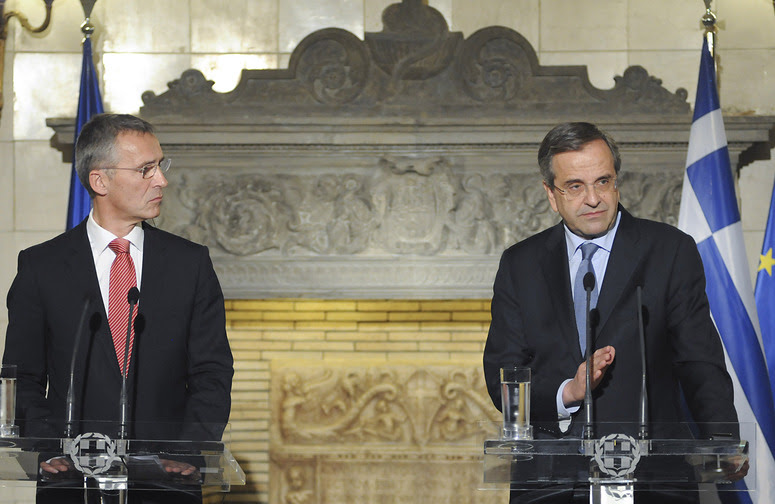 Joint press point with NATO Secretary General Jens Stoltenberg and Greek Prime Minister, Antonis Samaras