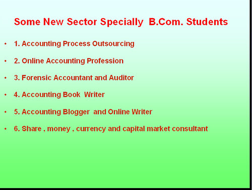 Career for Commerce graduates by you.