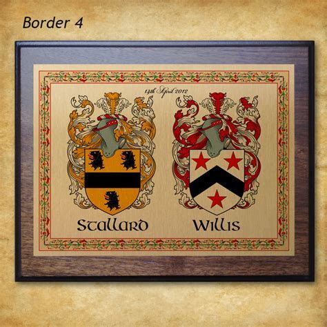Wedding or Anniversary Gift Double Crest Plaque Wedding or Anniversary Gift Double Crest Plaque