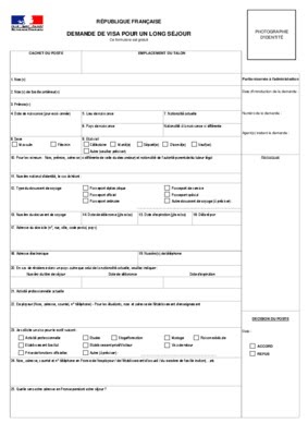 Exemples de documents Formulaire de demande de visa usa en rdc