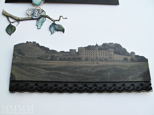 printed the castle landscape from the Graphics Fairy Darkened