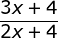 \frac{3x+4}{2x+4}