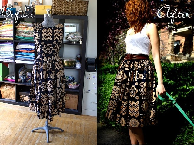 2 midi skirt before and after