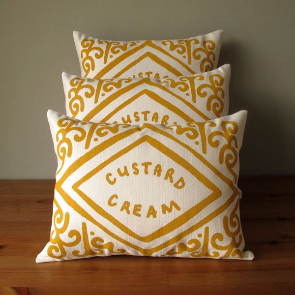 Custard Cream Printed Cushion Custard Cream Printed Cushion