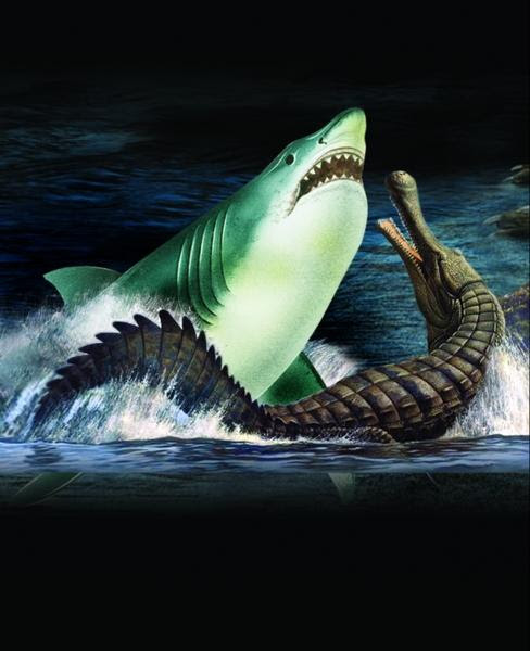 megalodon and dinosaurs
