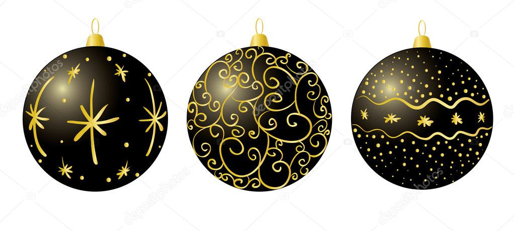Christmas Decorations Vector Black  17 Agustus 2017