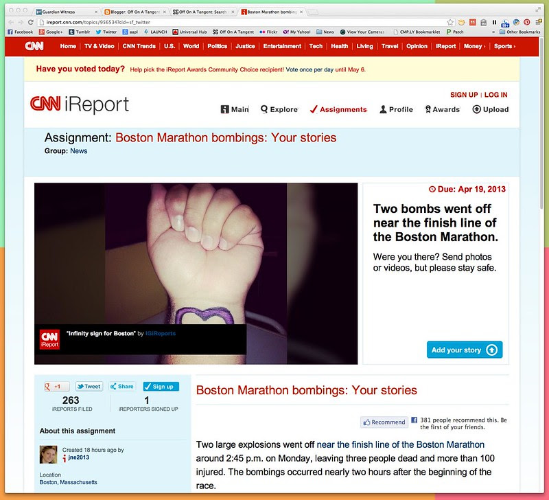 Boston Marathon bombings: Your stories: News & Videos about Boston Marathon bombings: Your stories - CNN iReport