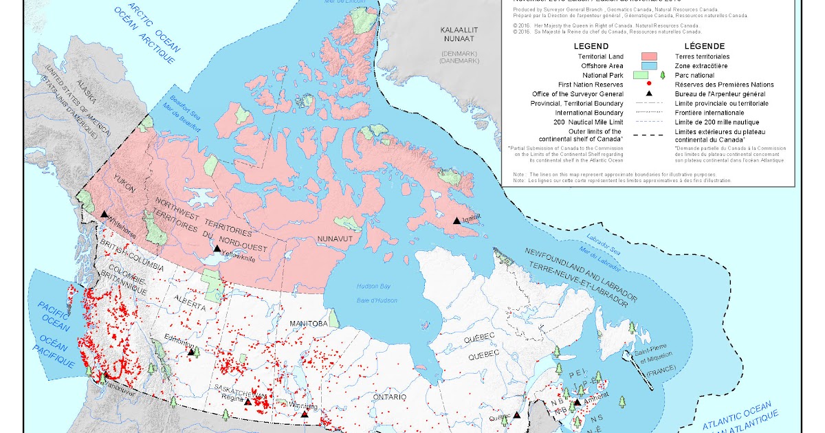 Map Of Canada Reserves Maps of the World