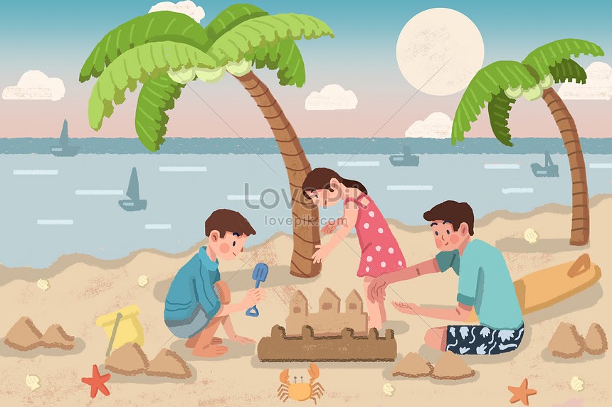 20+ Trend Terbaru Gambar Family Berenang Di Pantai Kartun | Soho Blog's