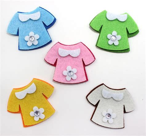 Maple Craft 1 1/2" Stiffened Felt 2 Tone Baby Shirt Maple Craft 1 1/2" Stiffened Felt 2 Tone Baby Shirt