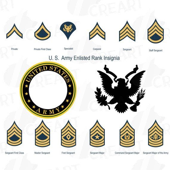 Us Army Rank Insignia 1960 - Navy Visual