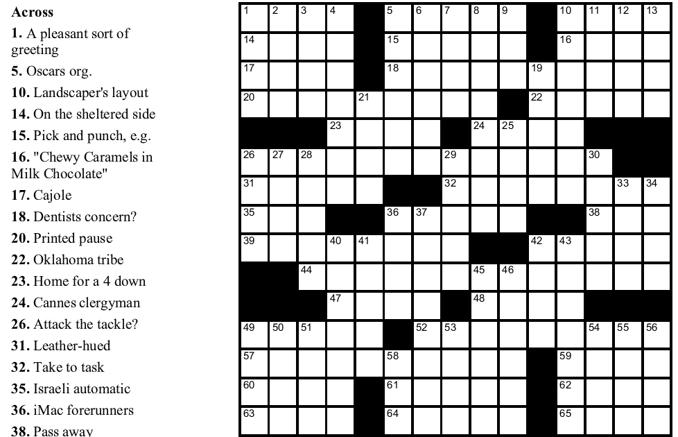 Free Printable Crossword Puzzles Ny : Celebrity Crossword Puzzle Main Image Download Template