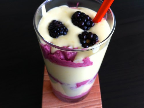 Blackberry Fool with Spoon