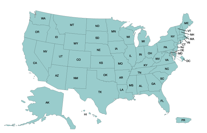 Maps: Us Map No Labels