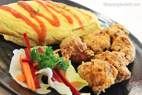 Omu Rice with Spicy Karaage P225
