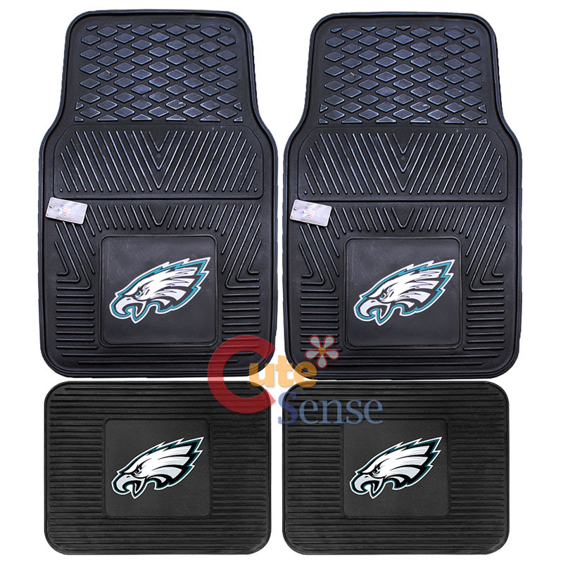 Philadelphia Eagles Floor Mat 4pc Rubber Utility Fanmats NFL Auto Accessories eBay Philadelphia Eagles Floor Mat 4pc Rubber Utility Fanmats NFL Auto Accessories eBay
