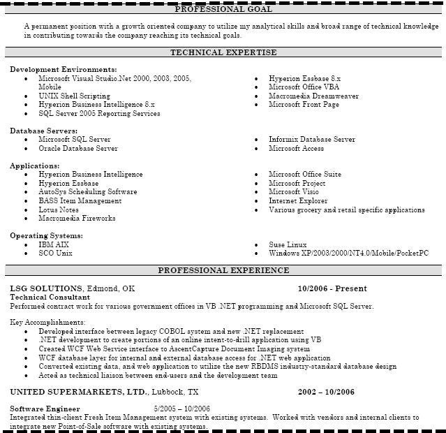 example resume  resume format bullets or paragraph