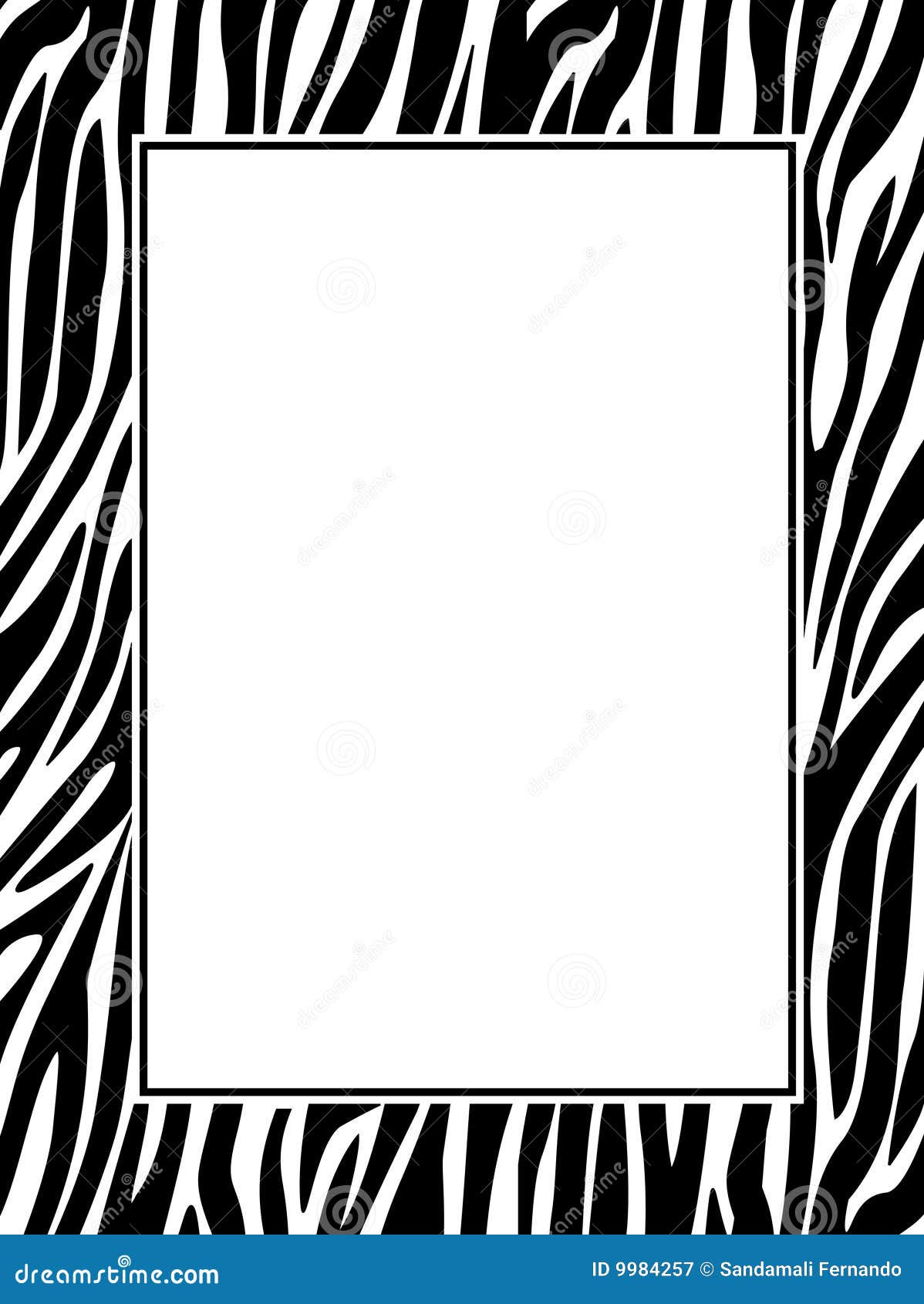 Zebra Print Border Royalty Free Stock Photography - Image: 9984257