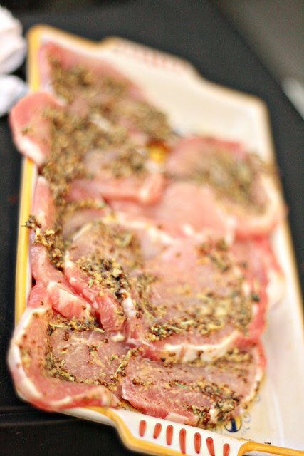 marinaded chops