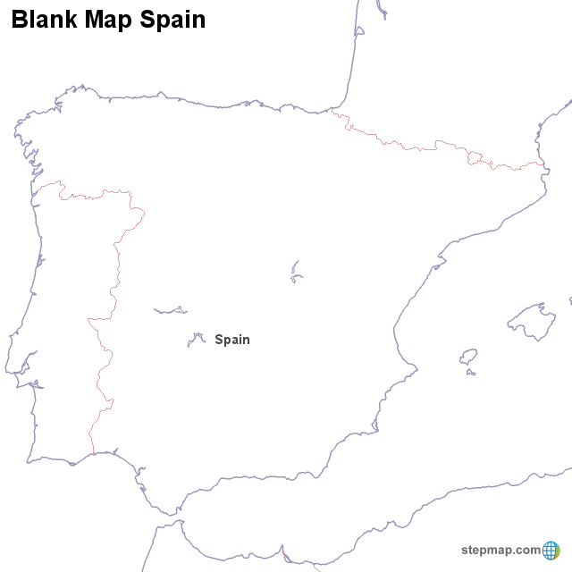 Blank Map Of Spain And Portugal^@ ~ psdhook
