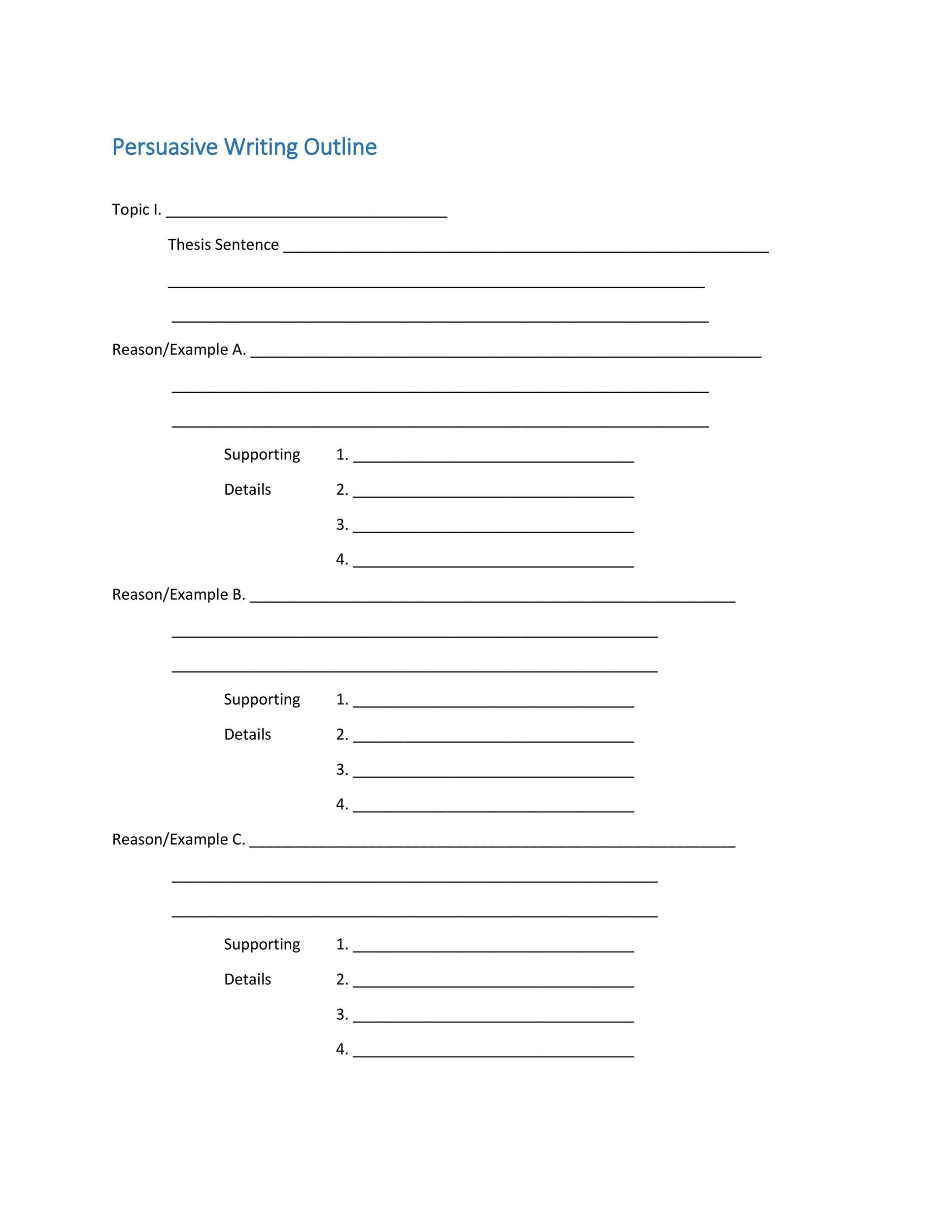 Argumentative Writing Template HQ Printable Documents