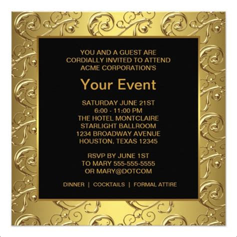 Invitation Template Corporate Event