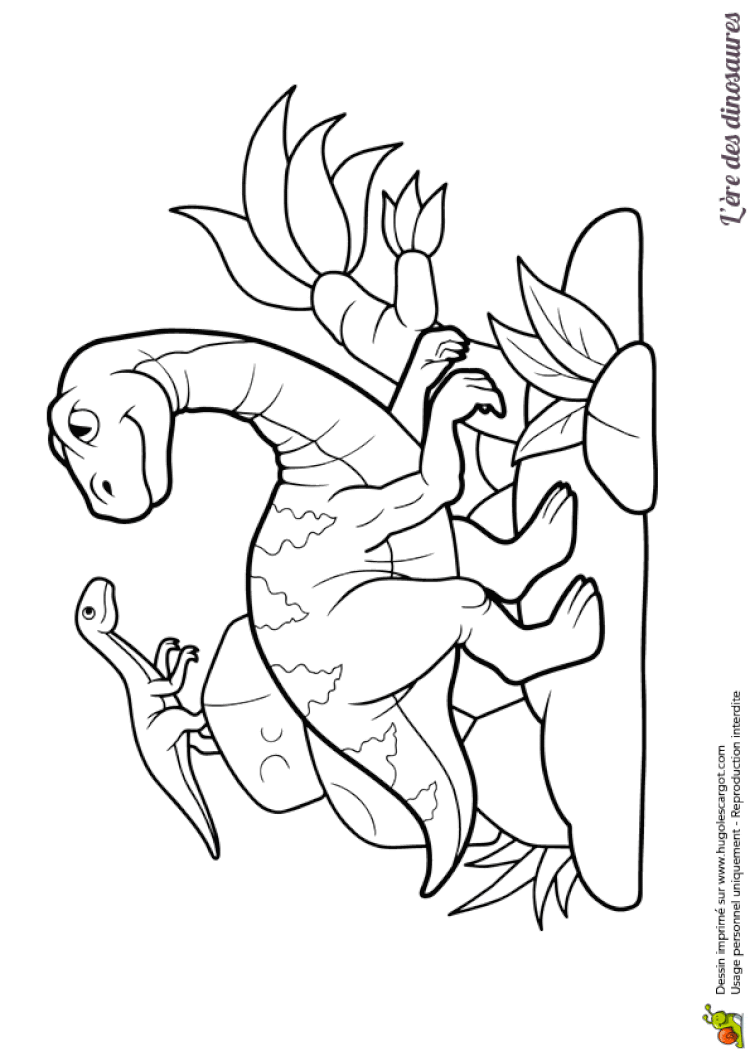 Coloriage Dinosaure Hugo L Escargot  Haut Coloriage HDImages et