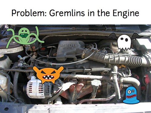 w2sp: Slide 8: Problem: Gremlins in the engine