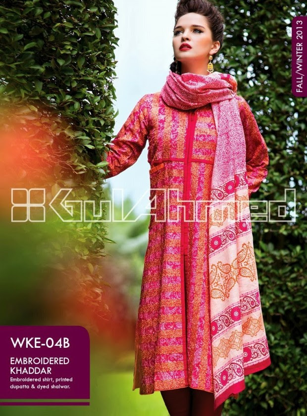 Beautiful-Cute-Girls-New-Fashionable-Dress-Design-by-Gul-Ahmed-Fall-Winter-Collection-2014-4 Beautiful-Cute-Girls-New-Fashionable-Dress-Design-by-Gul-Ahmed-Fall-Winter-Collection-2013-14-4