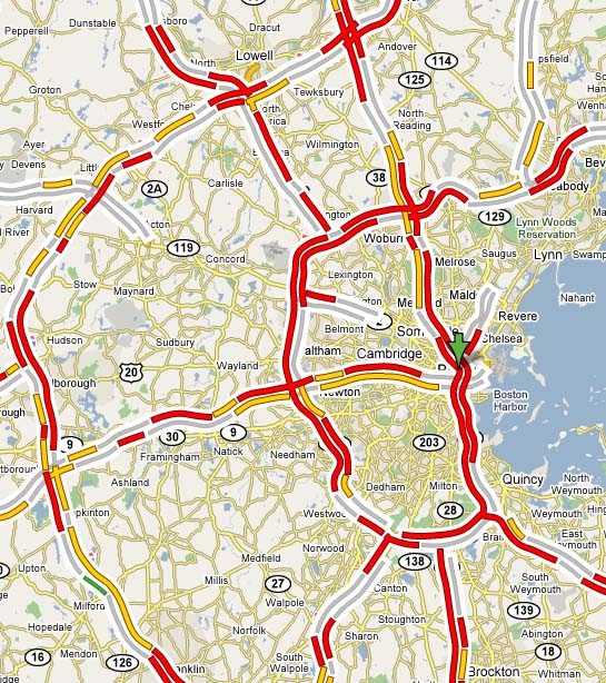 Boston Area Traffic Map Baltimore Map