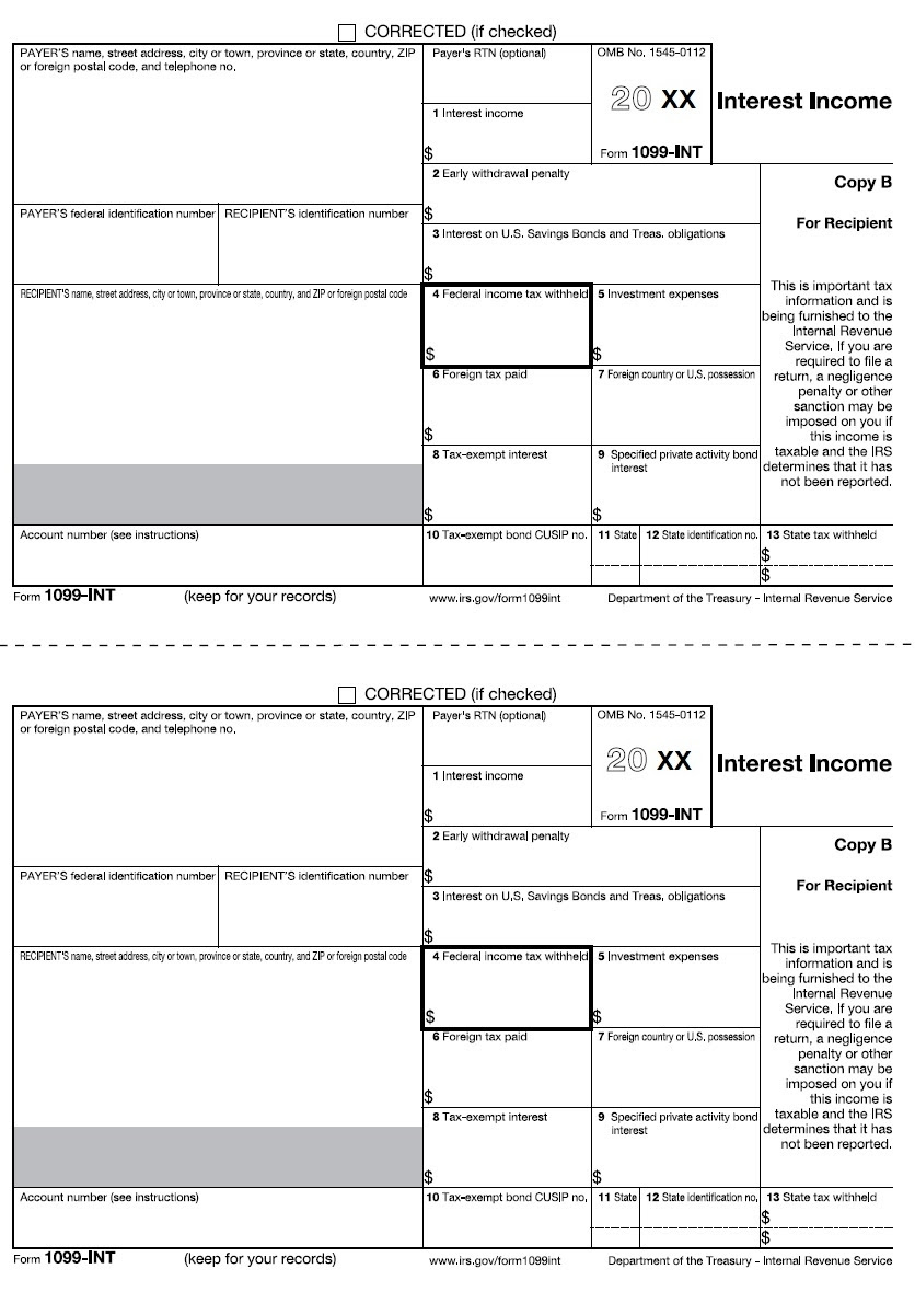 Printable End Of Year 1099 Form