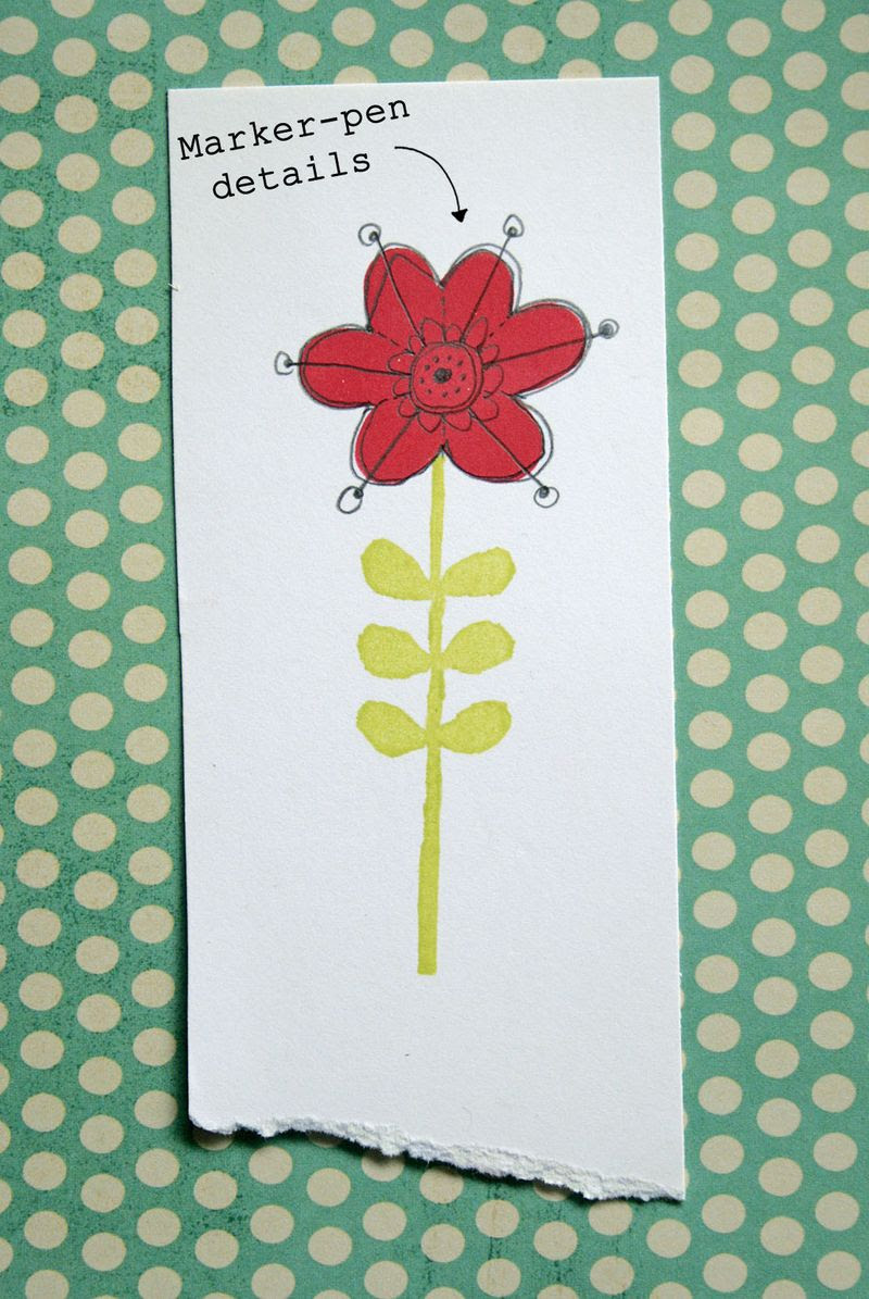 Eraser stamping - flower 3