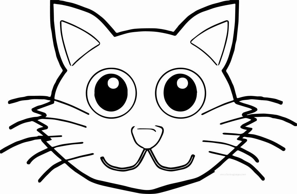 Kitten Face Coloring Page 80+ SVG PNG EPS DXF in Zip File