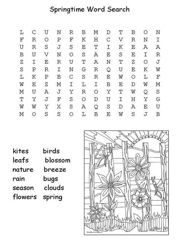 Doodle Art Alley Words - Coloring Page